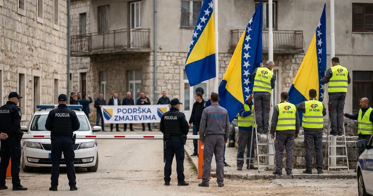 EP HZHB'den skandal: Polis desteğiyle bayrak sökümü